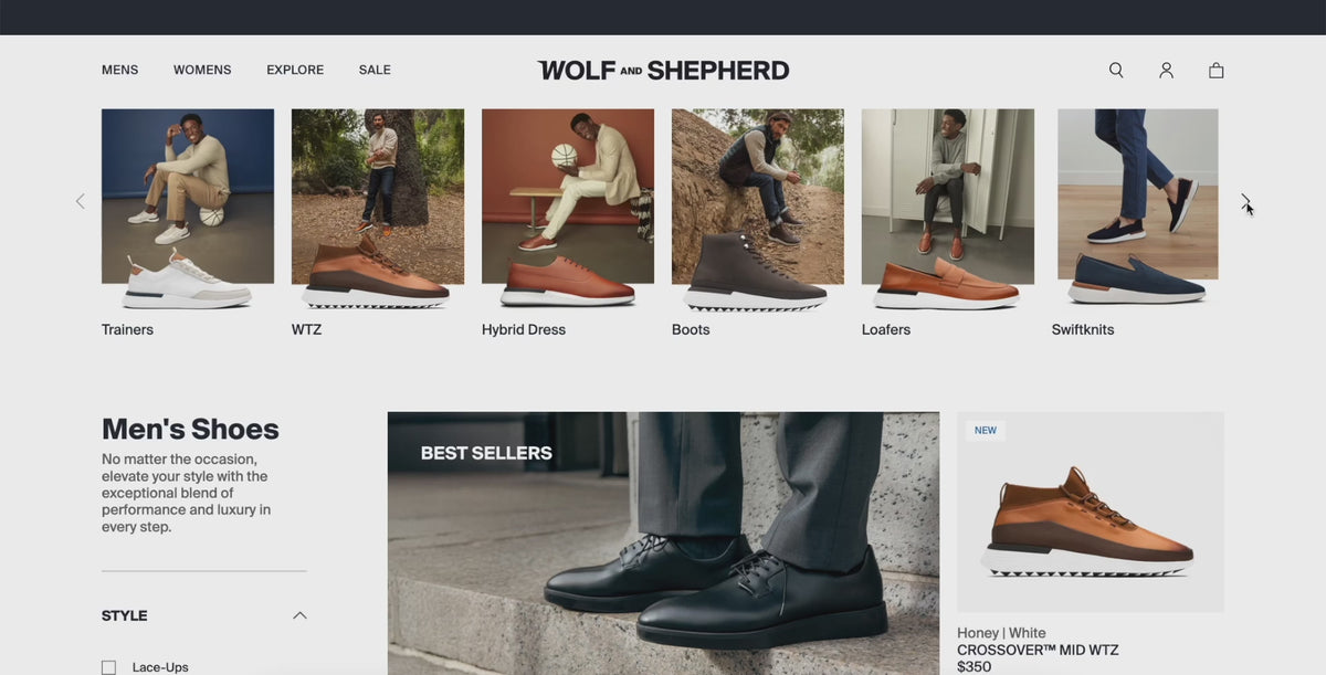 wolf and shepherd website screen recording